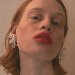 Helena Thulin Crystal Beaded Flower Earrings